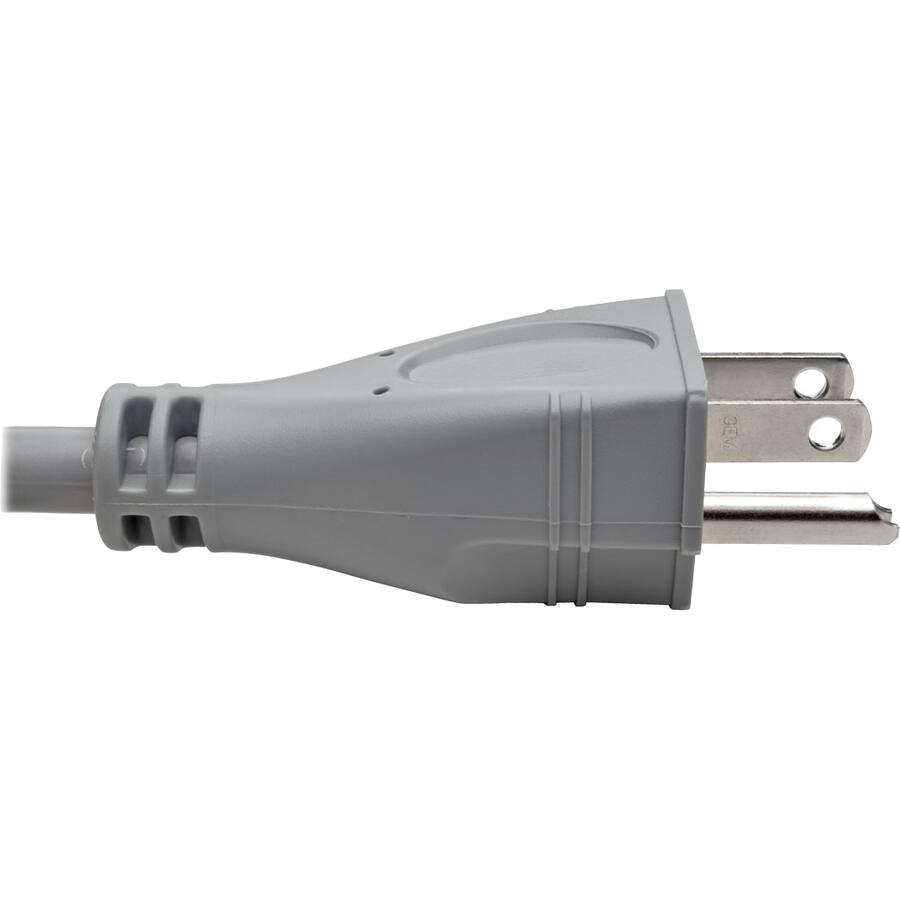 Alt View 1. Tripp Lite - Eaton Tripp Lite Series Hospital-Grade Extension Cord, NEMA 5-15P to NEMA 5-15R - Green Dot, 15A, 125V, 14 AWG, 6 ft. - Dark Gray.
