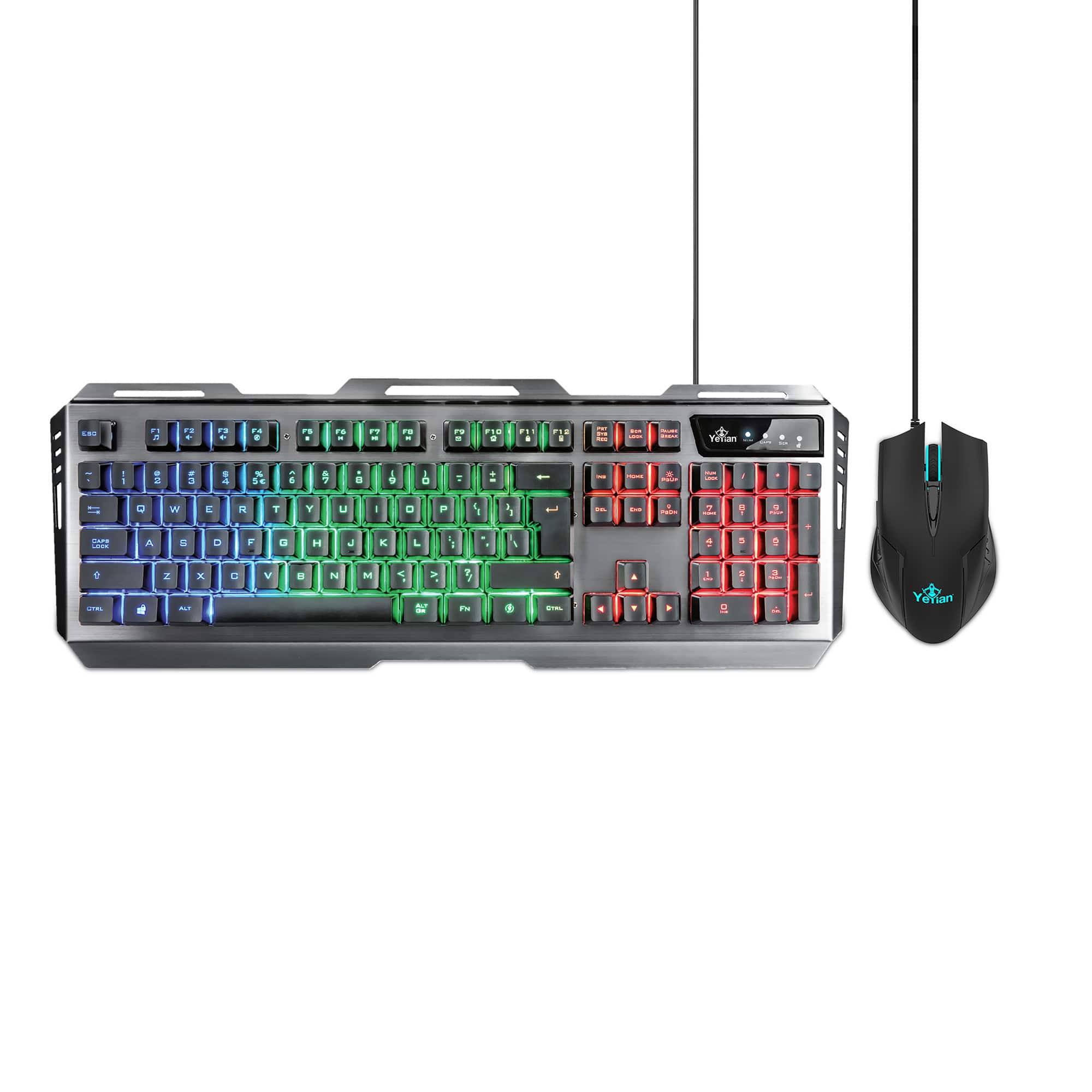 YEYIAN - Phoenix Series 3000 Wired RGB Keyboard and Mouse Gaming Kit - Model: YKP-20706-EN - Black