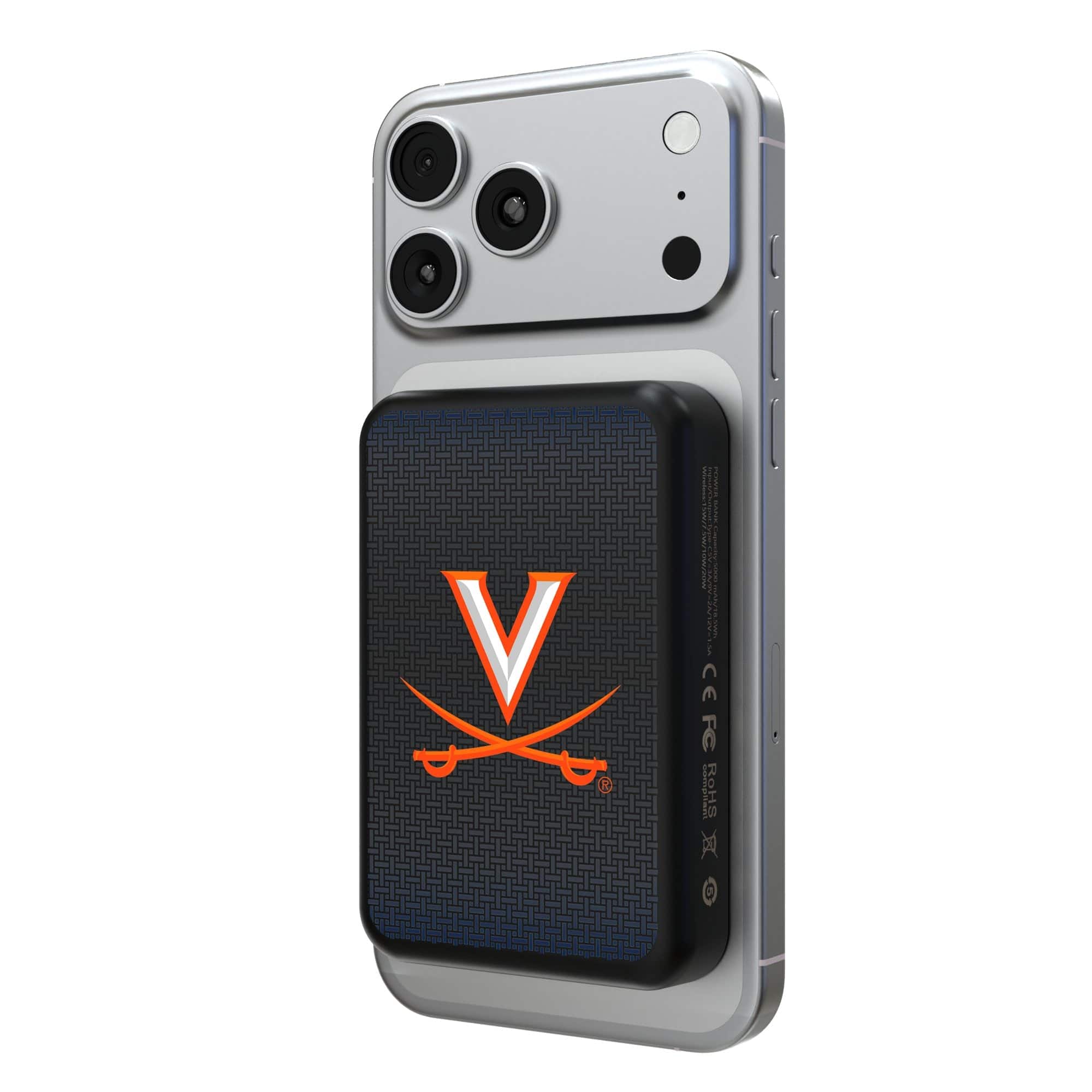 Keyscaper - Virginia Cavaliers Wireless Magnetic Power Bank - Black