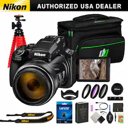Bundle - Nikon - COOLPIX P1100 Superzoom Point & Shoot Digital Camera w/ 125x & 4K UHD
