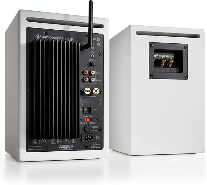 audioengine HD5

Actene Opticals

Input
Optical in

Output
Output

Out to right speaker

Voltage Select
100-120V
220-240V

CE

audioengine