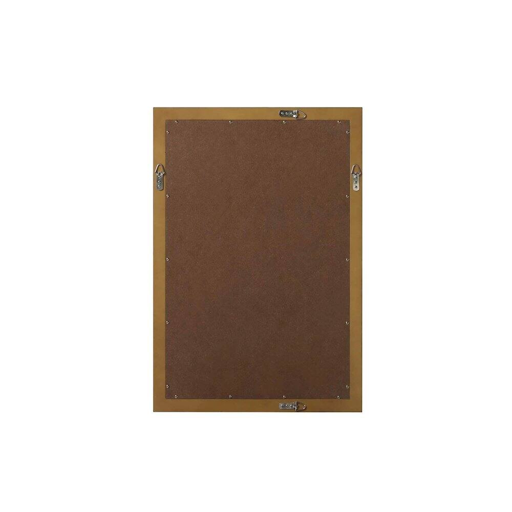 Angle. Elegant Kitchen and Bath - Noah Wooden Rectangle Mirror 22 x 32 in Hazel Oak - Hazel Oak.