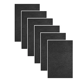 HQRP - Activated carbon cat litter box charcoal filters 6-pack for Van Ness - Black