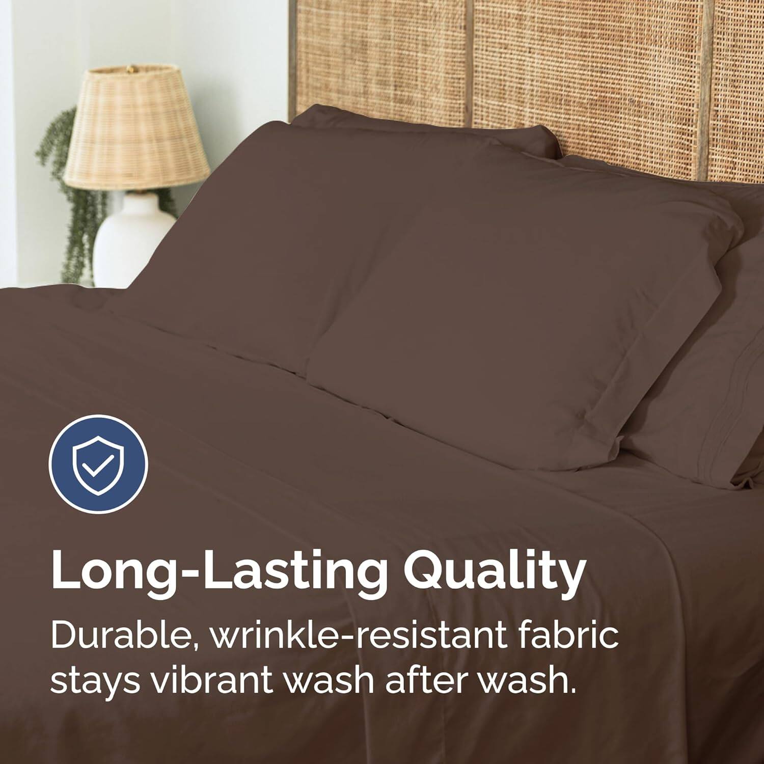 Long-Lasting Quality  
Durable, wrinkle-resistant fabric stays vibrant wash after wash.