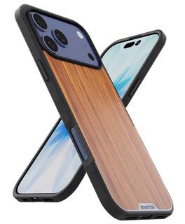 Smartish - iPhone 17 Pro Max MagSafe Case - Gripmunk Protective Slim Grip Magnetic Cover - Walnut Woods