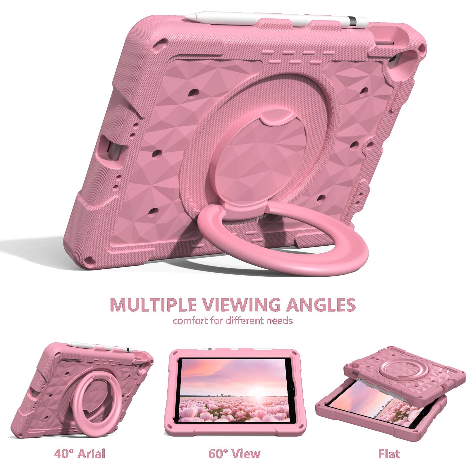 MULTIPLE VIEWING ANGLES  
comfort for different needs  
40° Aerial  
60° View  
Flat