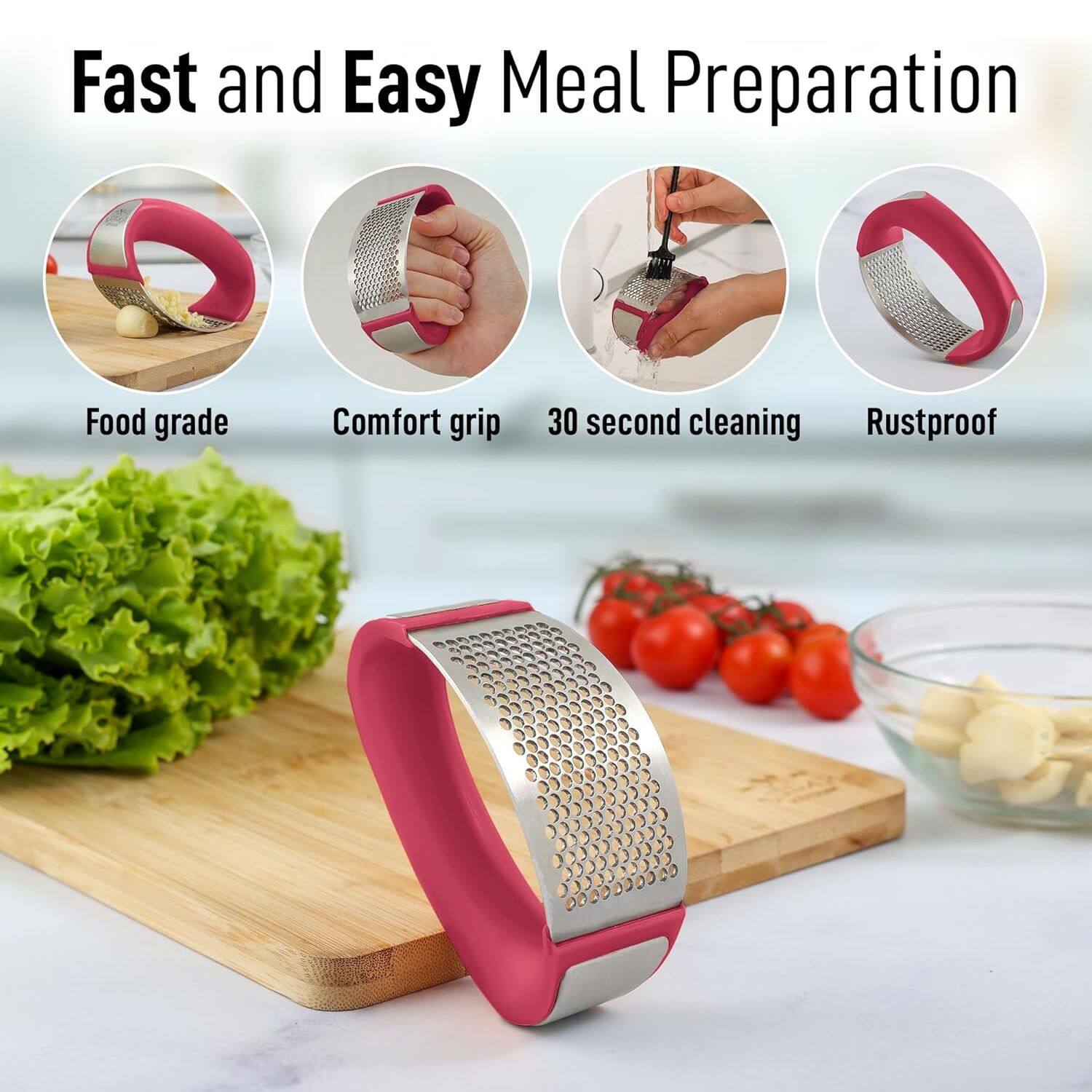 Fast and Easy Meal Preparation

Food grade
Comfort grip
30 second cleaning
Rustproof
