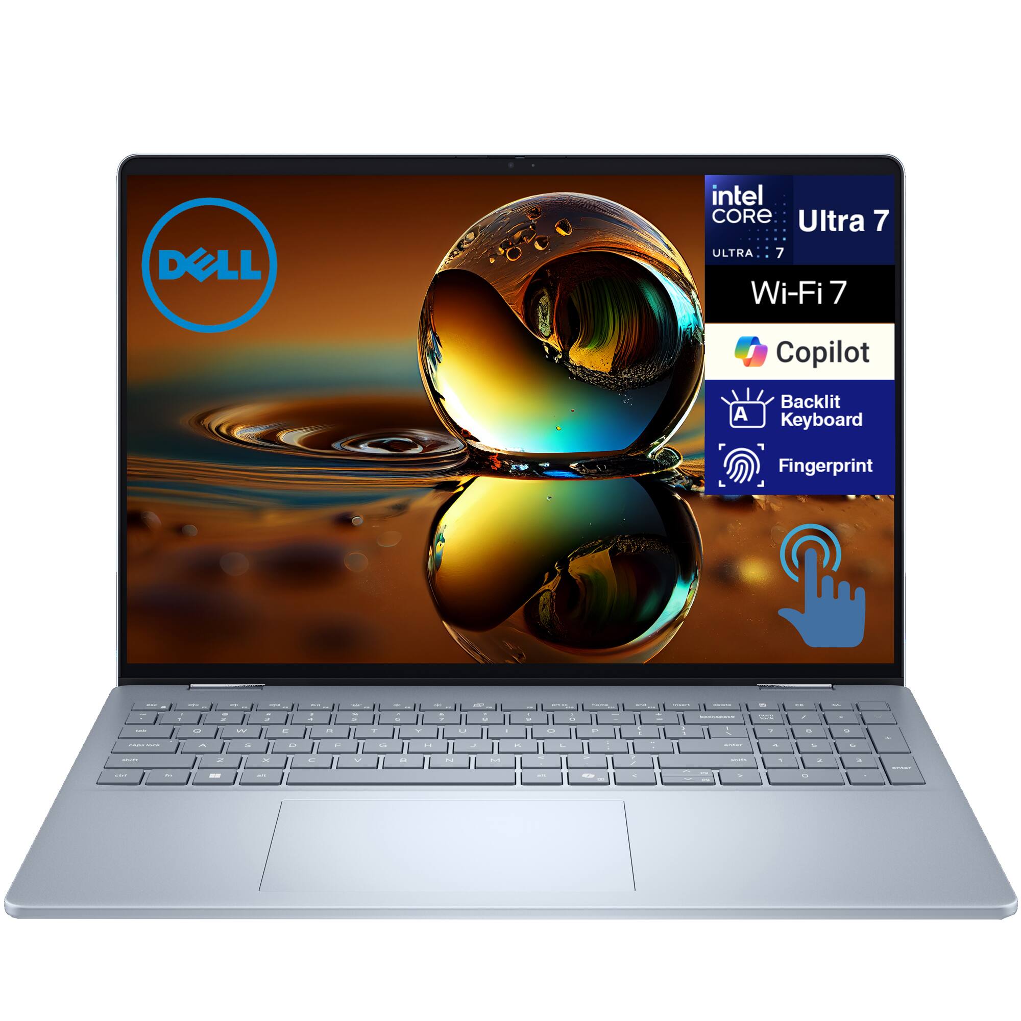 Dell Intel Core Ultra 7 Ultra 7 Wi-Fi 7 Copilot Backlit Keyboard Fingerprint