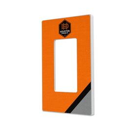 Keyscaper - Houston Dynamo FC Diagonal Stripe Design Single Rocker Lightswitch Plate - Multicolor