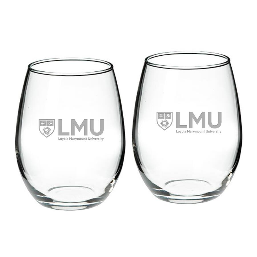 Jardine Loyola Marymount Lions 21oz. 2 Piece Stemless Wine Glass Set ...