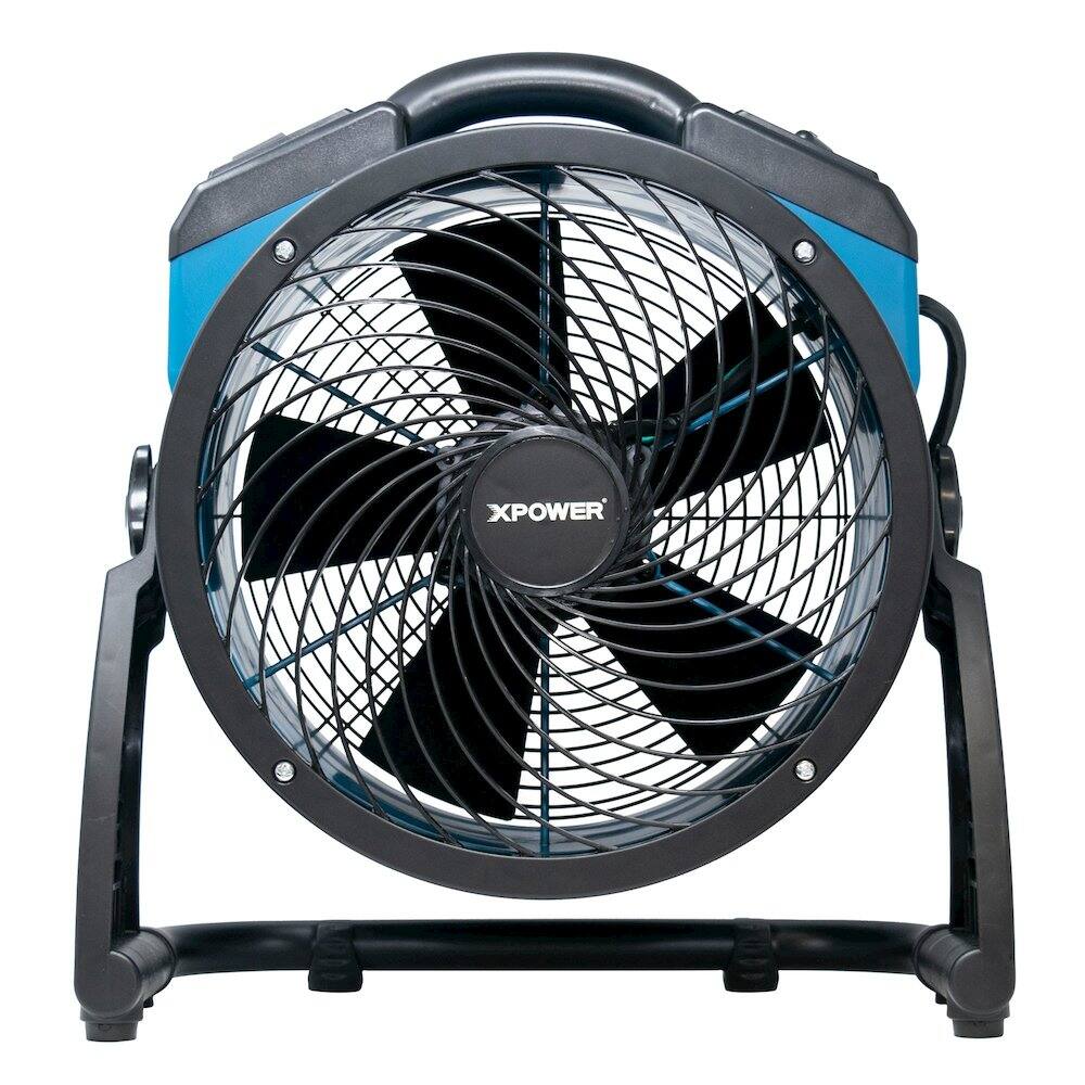 Angle. XPOWER - 1560 CFM Pro 13” Sealed Brushless DC Motor Air Circulator Utility Fan - Blue.
