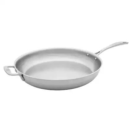 Front. ZWILLING - ZWILLING Spirit 3-ply 14-inch Stainless Steel Fry Pan - Stainless Steel.