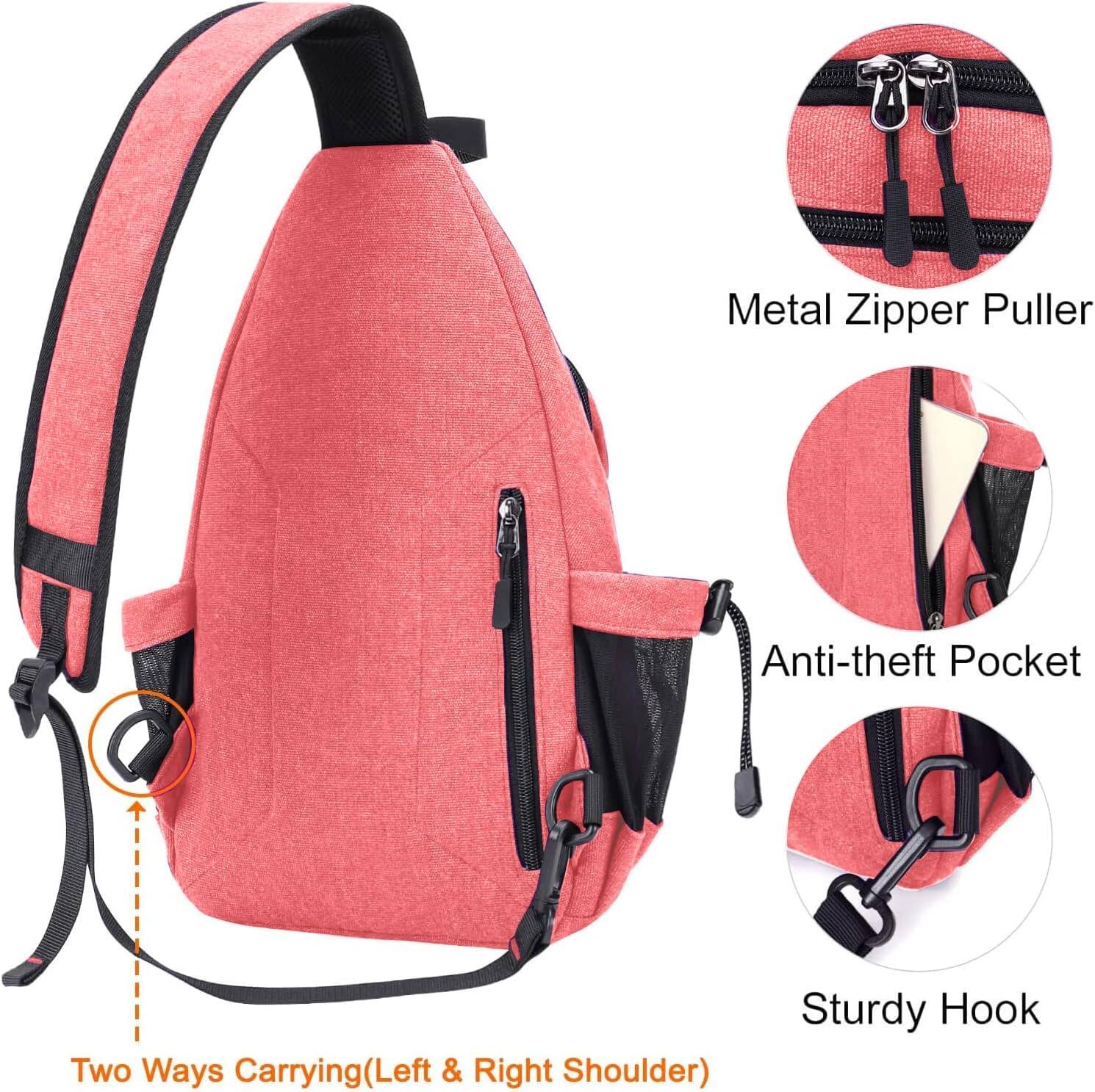 Metal Zipper Puller  
Anti-theft Pocket  
Two Ways Carrying (Left & Right Shoulder)  
Sturdy Hook