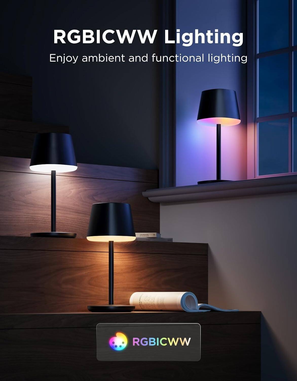 RGBICWW Lighting  
Enjoy ambient and functional lighting  

RGBICWW