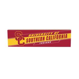 Evergreen Enterprises - USC Trojans 5" x 18" Shadow Logo Wood Mantle Sign - Multicolor
