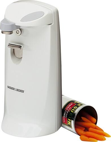 Front Standard. Black & Decker - Hands-Free Can Opener - White.