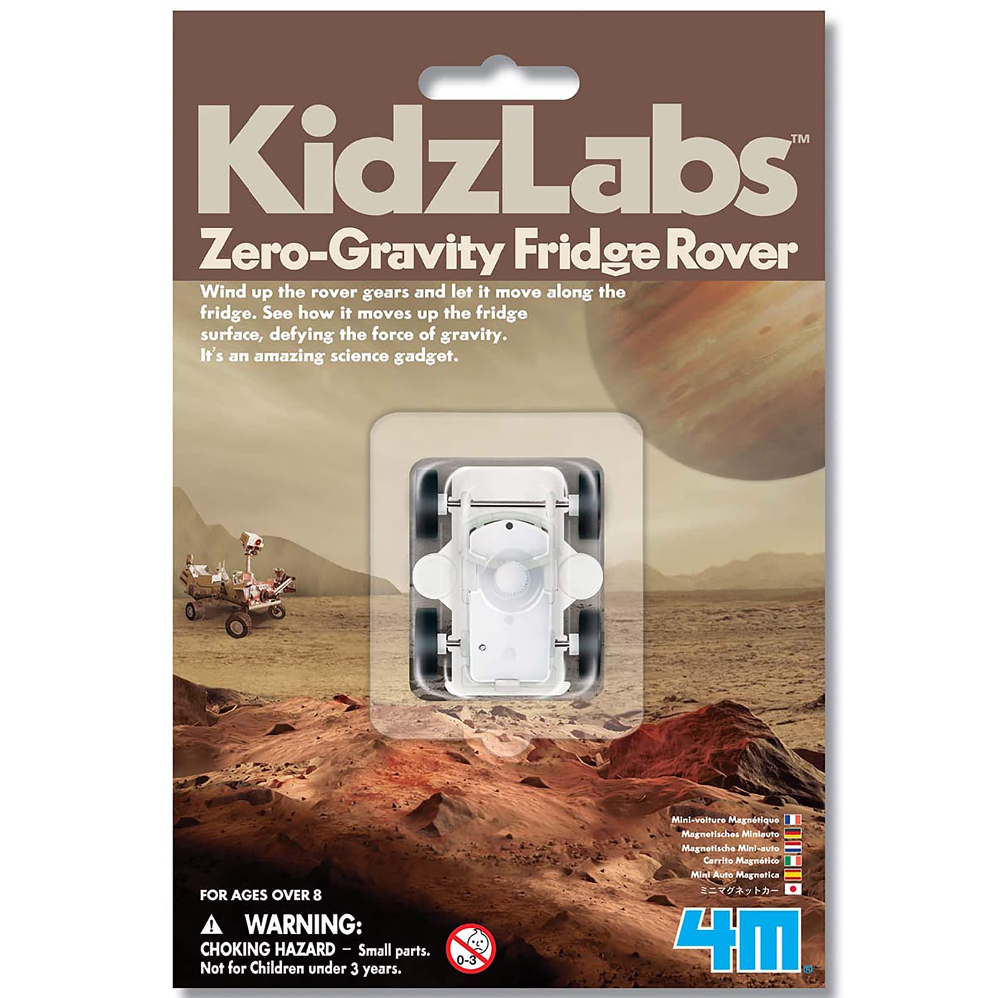 4M - Kidzlabs - Zero Gravity Fridge Rover - Magnet Toy Vehicle - White