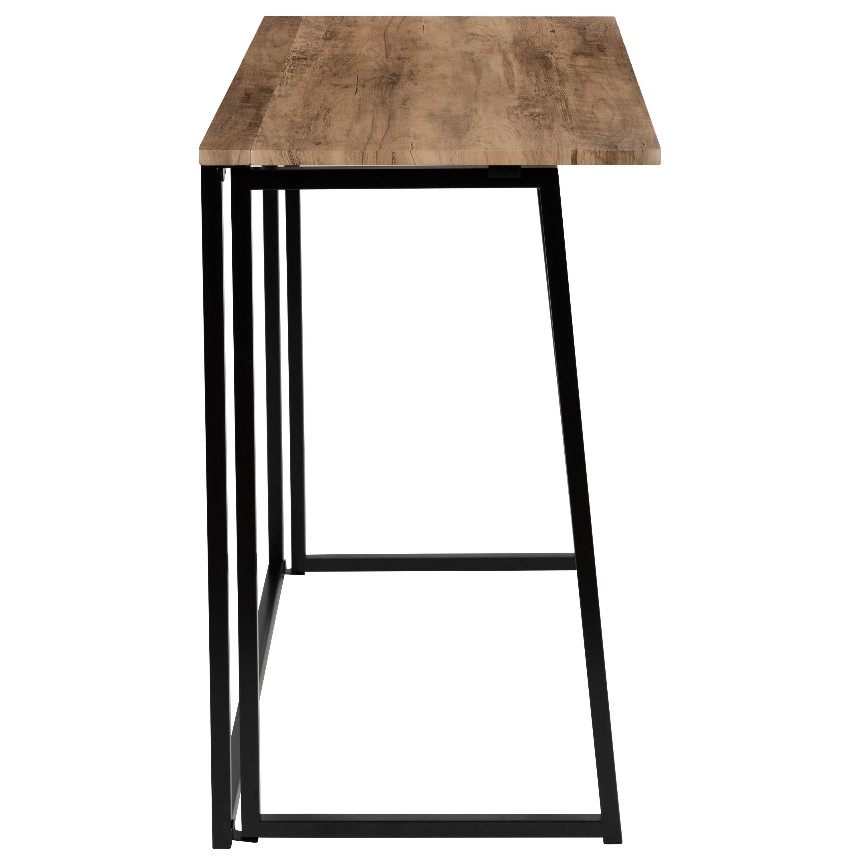 Alt View 10. Emma + Oliver - Small Home Office Folding Computer Desk - Laptop Desk - Rustic.