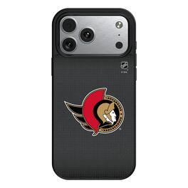 Keyscaper - NHL - Ottawa Senators Linen Logo iPhone Magnetic Bump Case - 17 Pro Max - Black