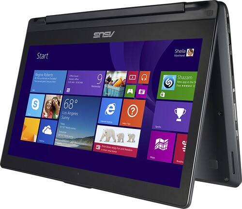 Asus - Geek Squad Certified Refurbished Flip 2-in-1 13.3" Touch-Screen Laptop - Intel Core i5 - 8GB - 500GB Hard Drive - Black-Front_Standard 