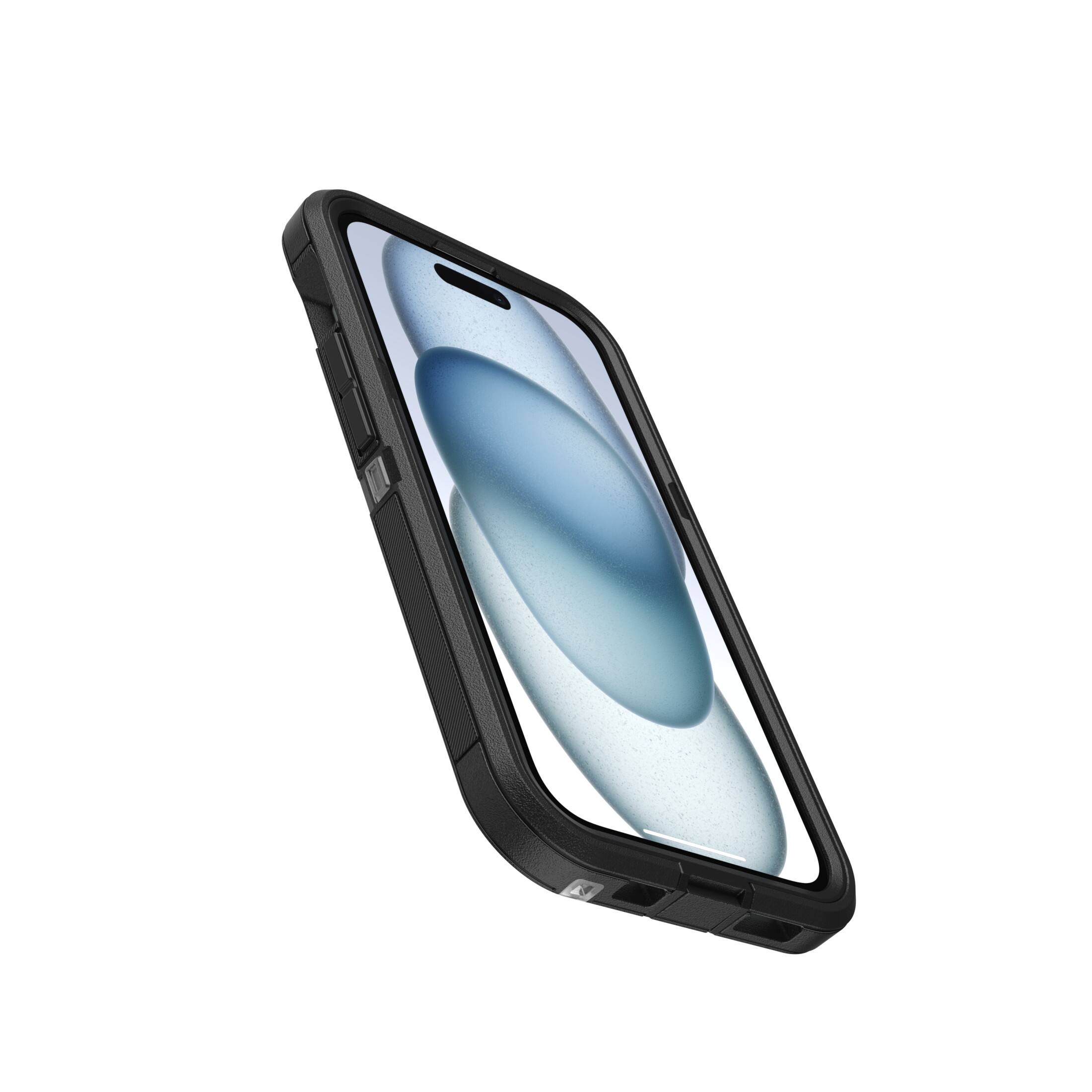 Left. OtterBox - Defender Series Pro XT Hard Shell for MagSafe for iPhone 15, iPhone 13, iPhone 14 - Dark Side.