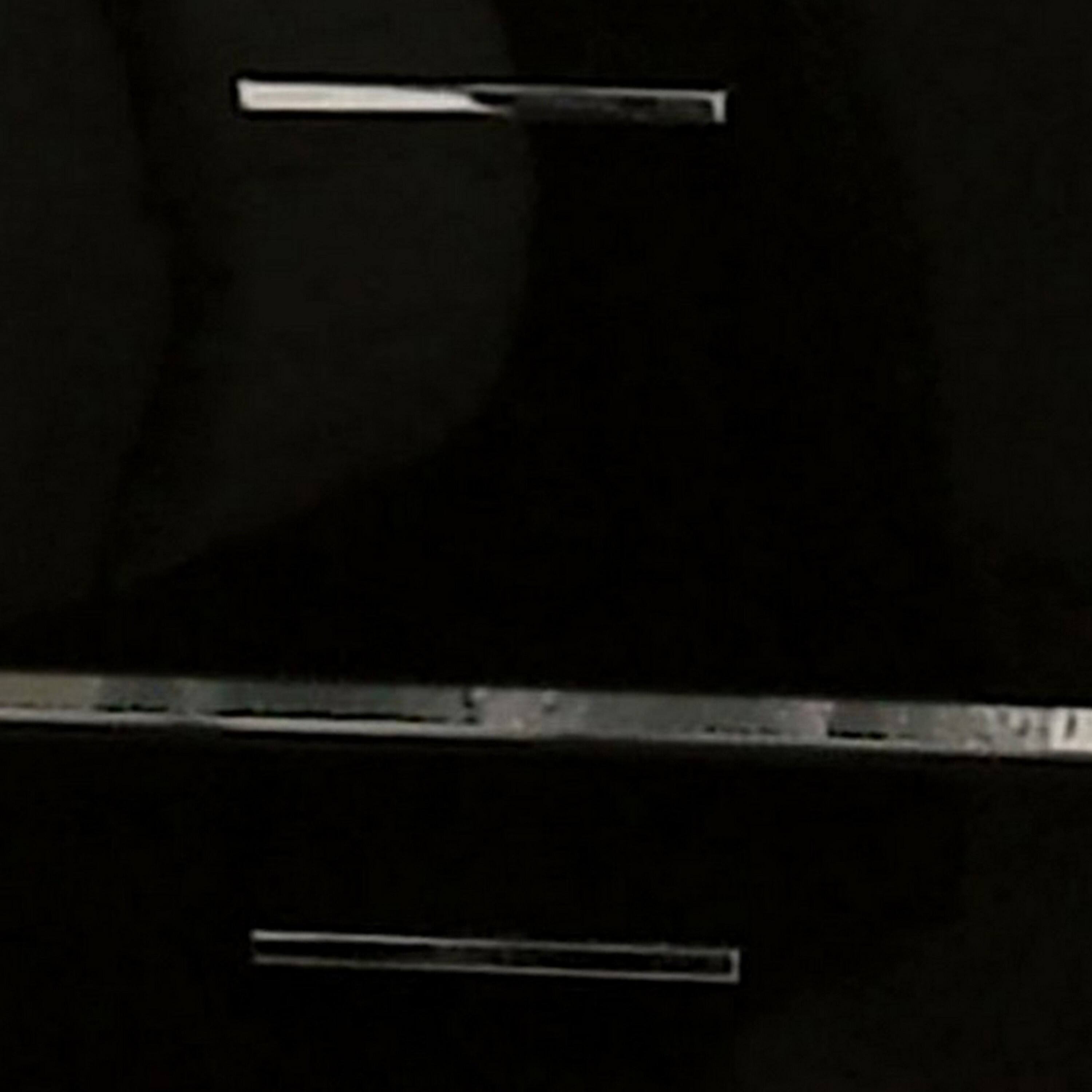 Alt View 2. Manhattan Lane - Cari Two Drawer Nightstand with USB Charger - Black.