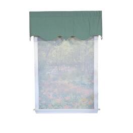 RLF Home - Soft Duck Regal Window Valance 100% Cotton Lined Rod Pocket 50" x 17" - Green