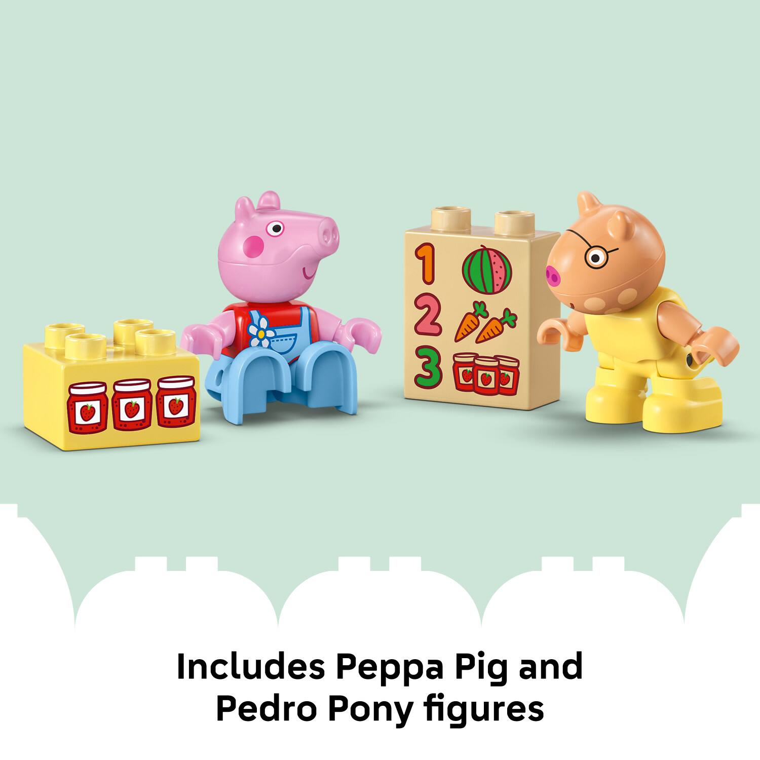1 2 3 Includes Peppa Pig and Pedro Pony figures
