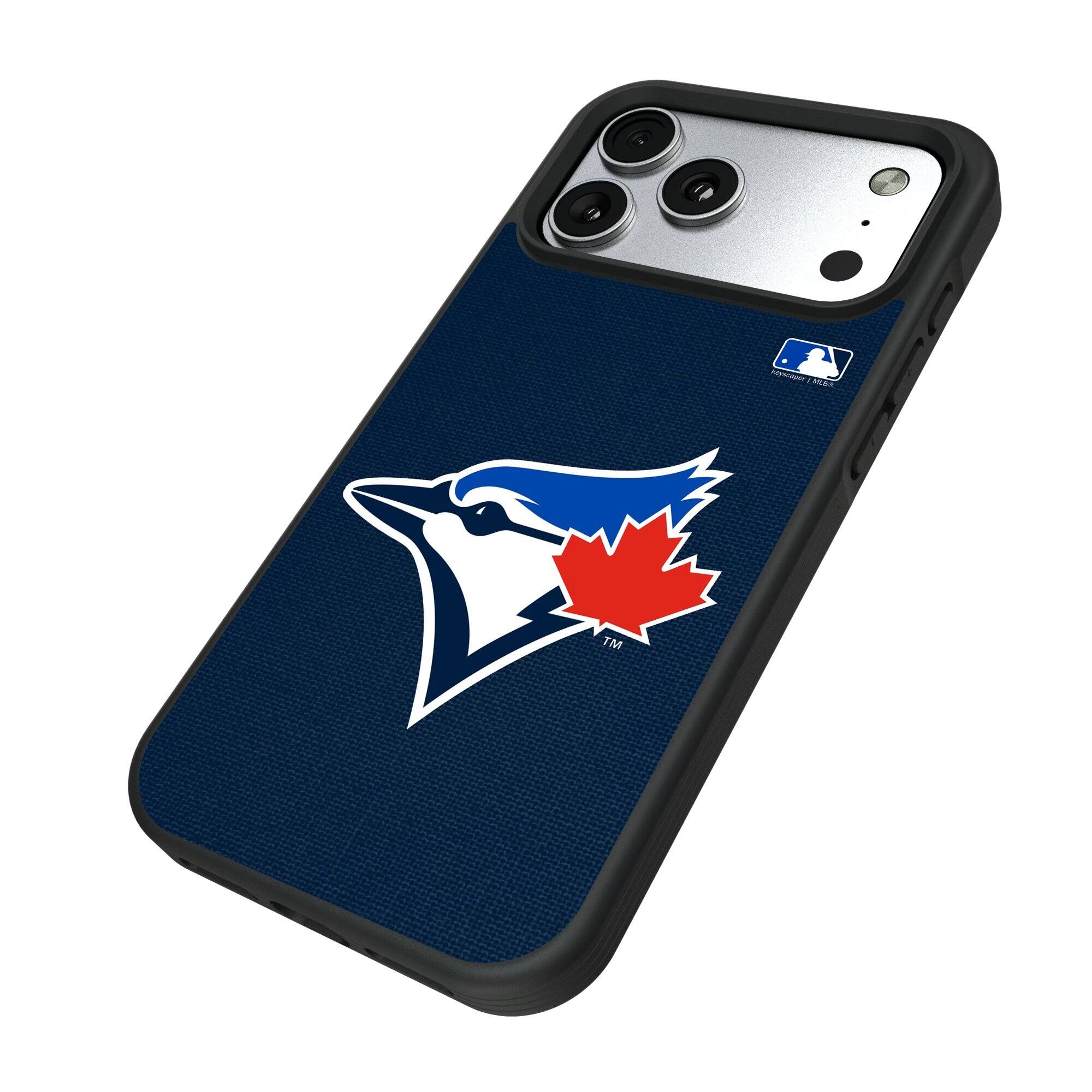 Alt View 1. Keyscaper - Toronto Blue Jays iPhone Solid Design Bump Case - 15 - Multicolor.