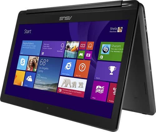 Asus - Geek Squad Certified Refurbished Flip 2-in-1 15.6" Touch-Screen Laptop - Intel Core i5 - 8GB Memory - 1TB Hard Drive - Black-Front_Standard 