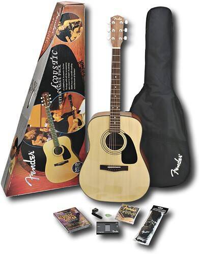 Alt View Standard 1. Fender® - DG-8S Acoustic Guitar Pack.