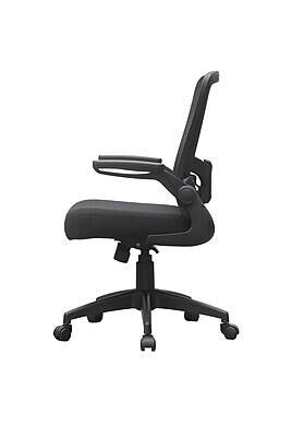 Alt View 4. Boss Office Products - Boss Flip Arm Ergonomic Mesh/Fabric Swivel Task Chair, Black (B6366BK-BK) - Black.