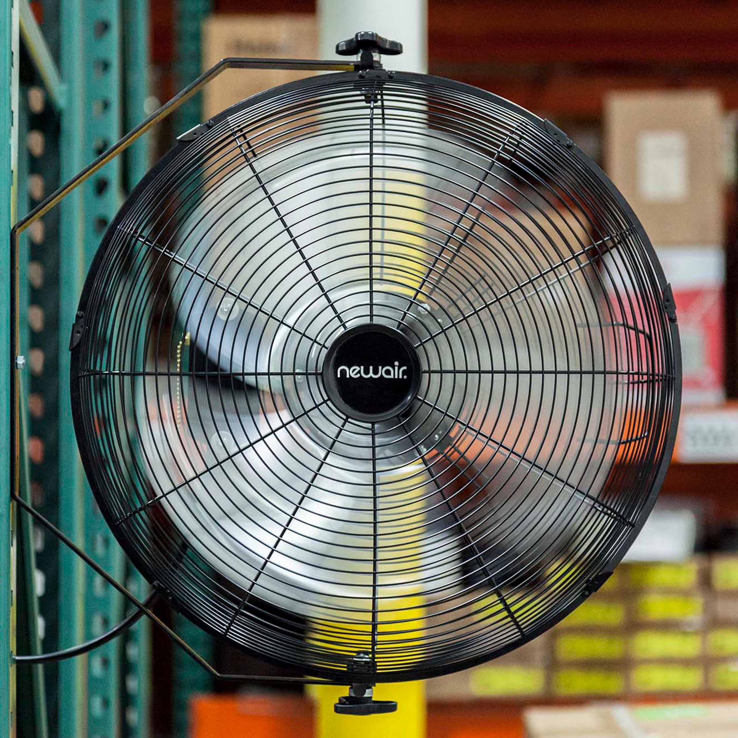 Alt View 8. NewAir - 18" High Velocity Wall Mounted Fan with Sealed Motor Housing and Ball Bearing Motor - Black.