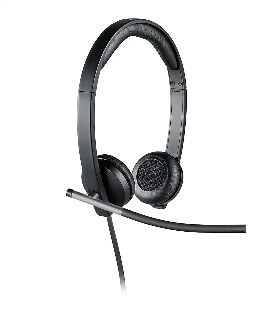 Alt View 11. Logitech - H650e Stereo Wired On-ear Headset - Black.