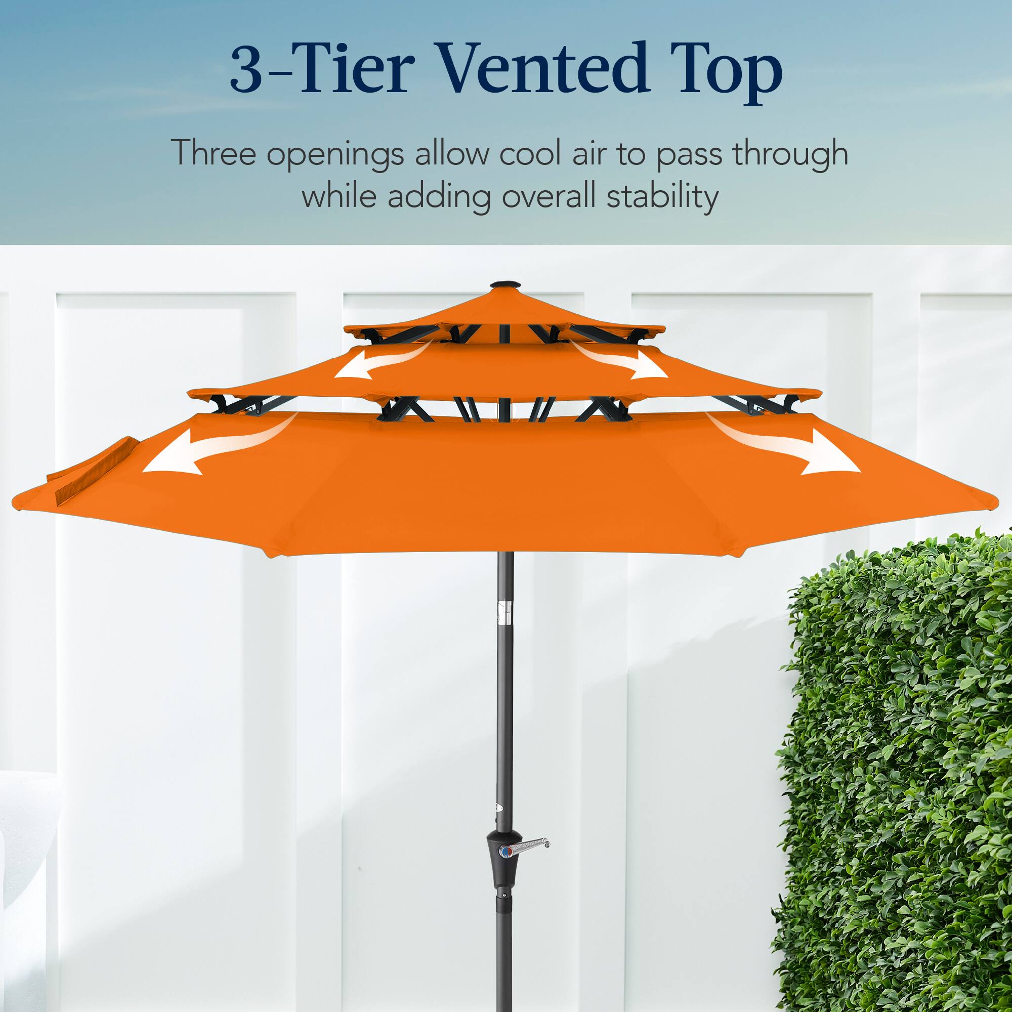3-Tier Vented Top

Three openings allow cool air to pass through while adding overall stability.