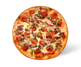 Toynk - Supreme Pizza Round Fleece Throw Blanket | 60 Inches - Red