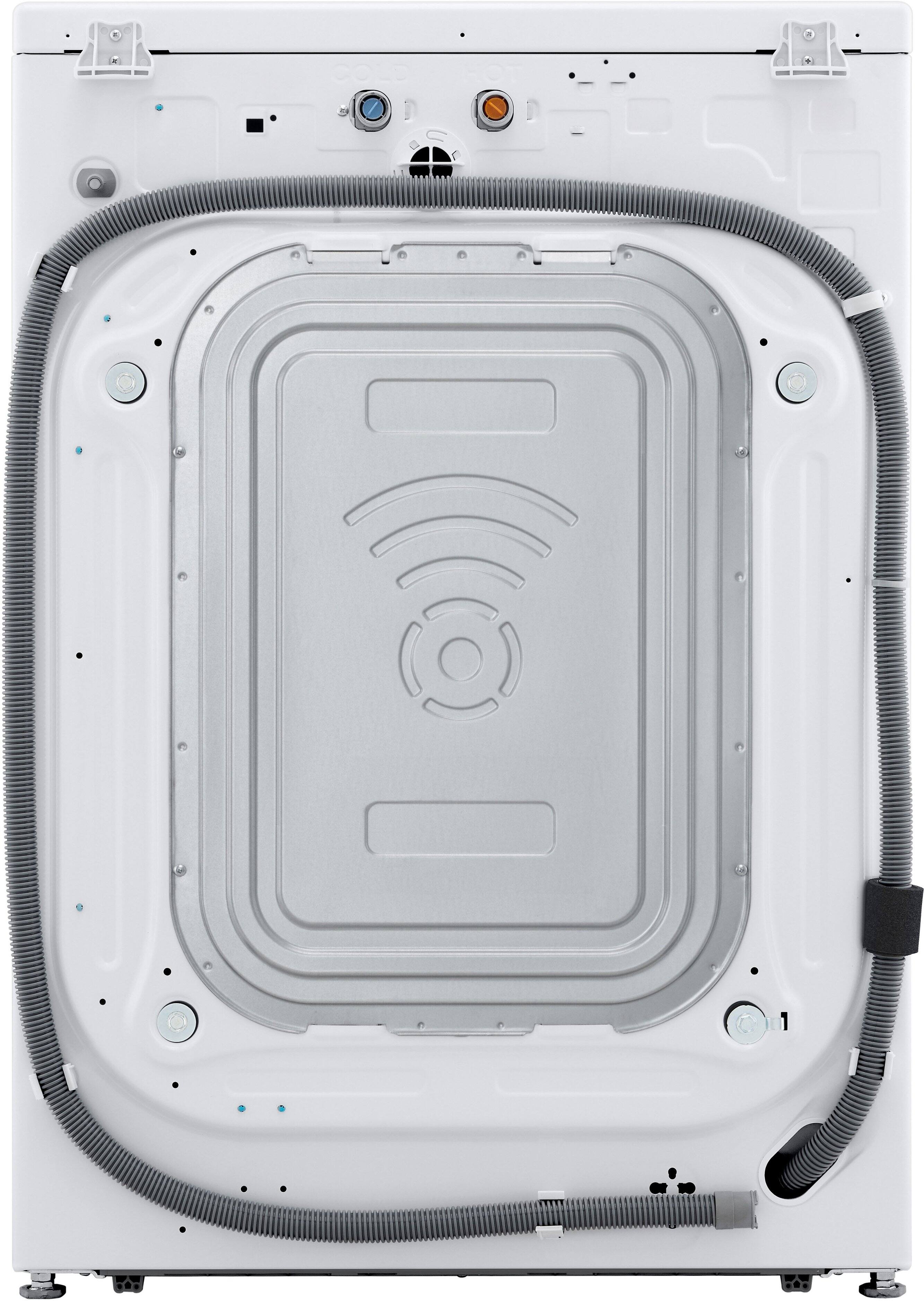 Alt View 14. LG - 4.5 Cu. Ft. High-Efficiency Stackable Smart Front Load Washer with AI Wash and ColdWash Technology - White.