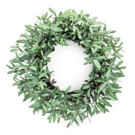 BreeBe - Olive Leaf Foliage Wreath 29"D - Green, Brown