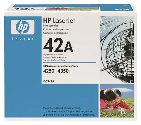 Front. HP - 42A Toner Cartridge - Black.