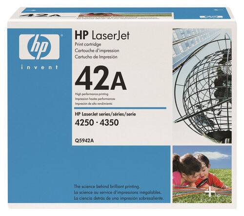 Front. HP - 42A Toner Cartridge - Black.