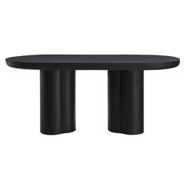 Modway - Caspian 72" Oval Concrete Dining Table - Black