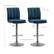 Alt View 15. CorLiving - Palmer Adjustable Channel Tufted Upholstered Barstool (set of 2) - Blue.