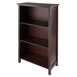 Winsome Wood - Milan 3-Section Bookshelf - Walnut