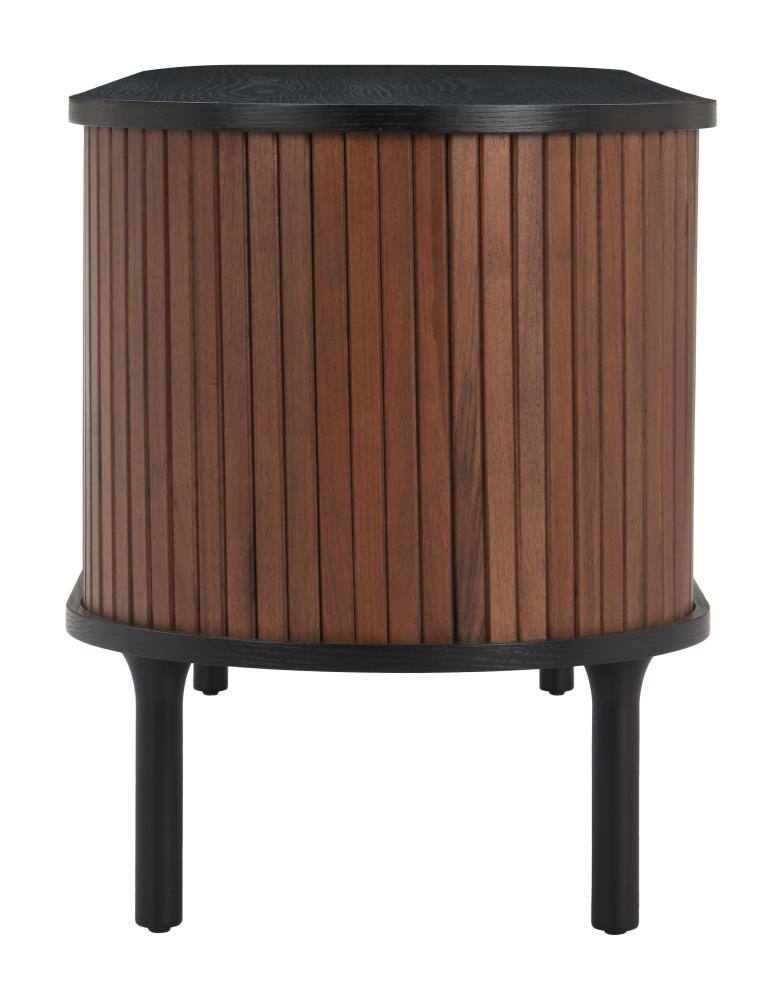 Alt View 2. Hivvago - Koriana Entertainment Stand Black & Walnut - Black & Walnut.