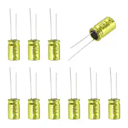 Unique Bargains - 3.3uF 100V Non-Polarized Electrolytic Capacitor, 10x17mm Aluminum Audio Cap, for DIY Tweeter, 10pcs - Gold