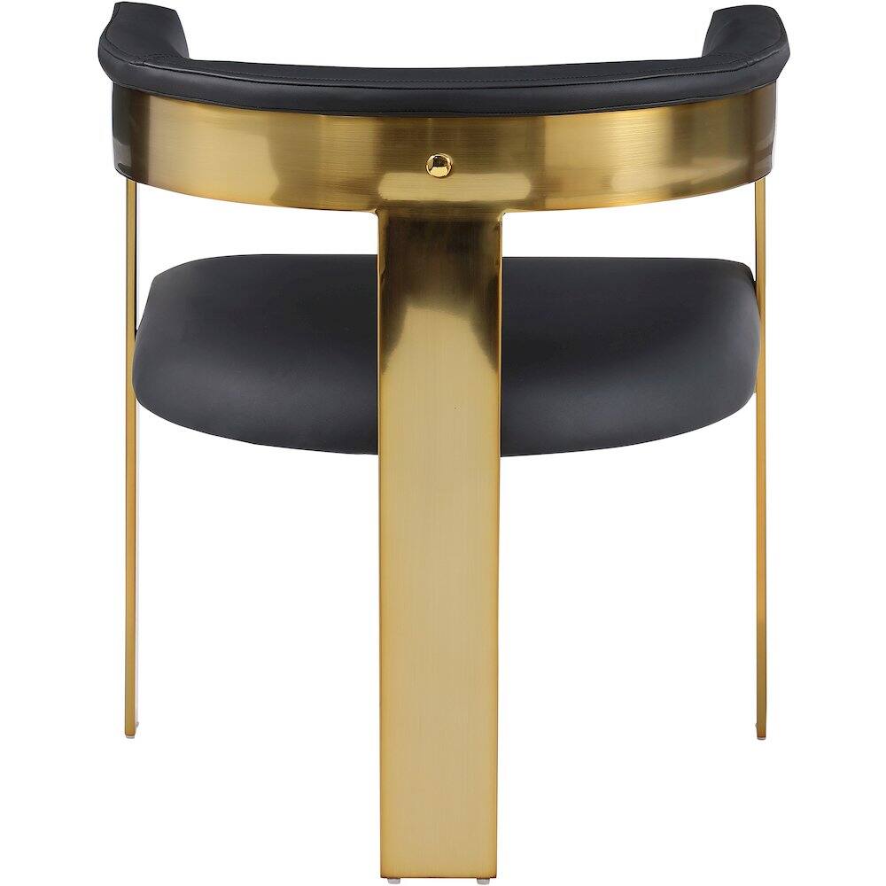 Alt View 1. Meridian Furniture - Romeo Black Vegan Leather Dining Chair, Set of 2 - Black.