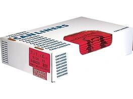 Heritage Bag - Healthcare 40-45 Gallon Printed Bags/Liners, High Density, 16 Mic, 250 Bags/Box - Red