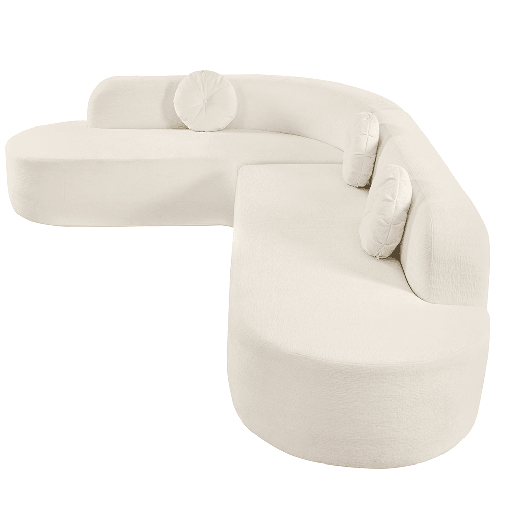 Alt View 1. Trinkets Crazed - Modular Sectional Sofa Cloud Sectional Couch, 122" Comfy L Shaped Sofa For Living Room - White.