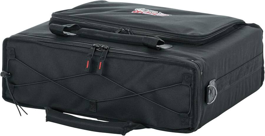 External Cable Rack Gator 3U Lightweight Portable Rack Bag with 14 Inch Depth, Plywood ...