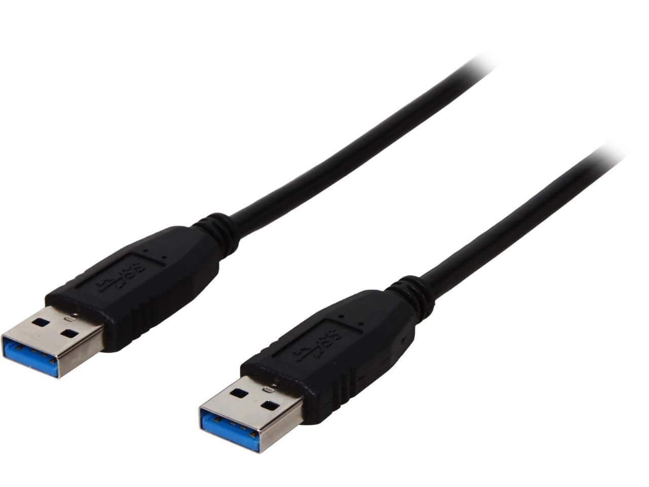 Nippon Labs - USB3-6MM-BK 6 ft. Black USB 3.0 A Male to A Male Cable